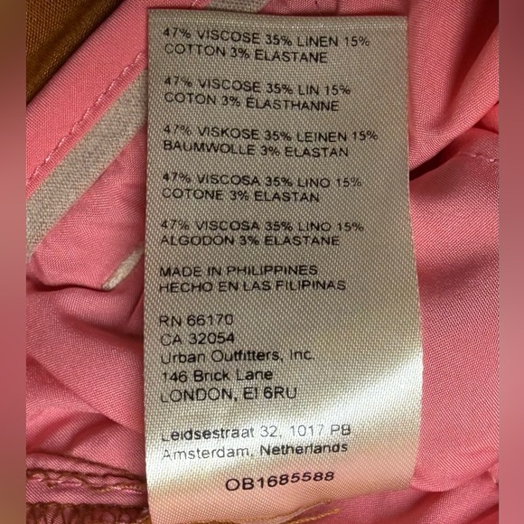 Maeve Anthropologie Colette magic fabric linen stretch jumpsuit bronze NWT 10 - Picture 15 of 16